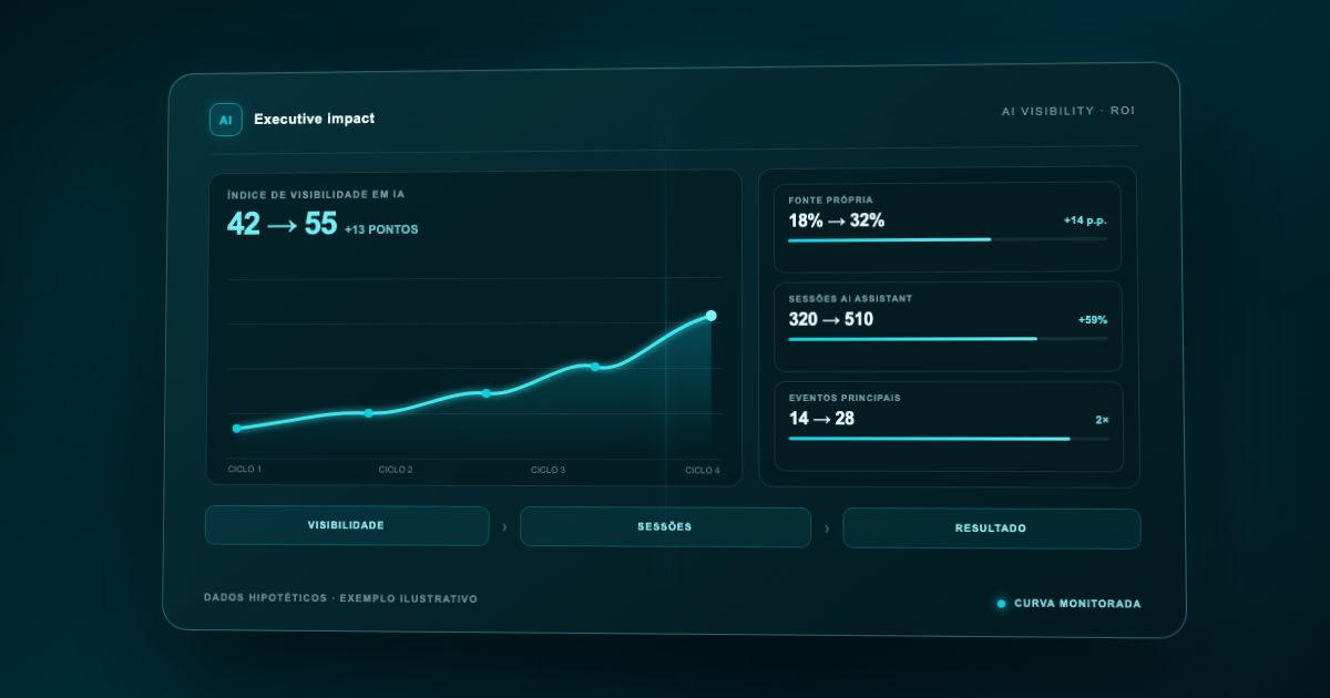 Como provar o ROI de AI Visibility para a diretoria